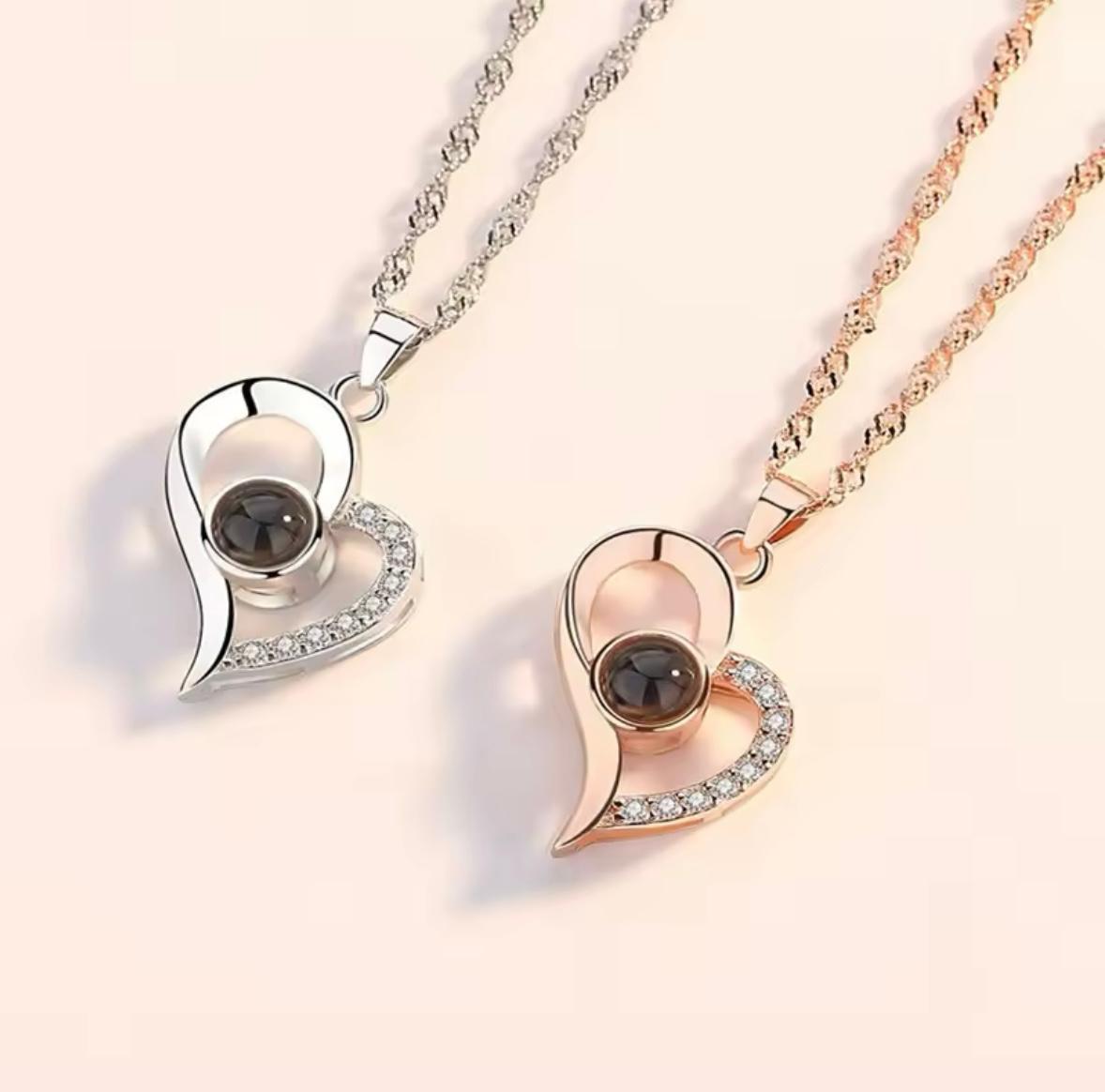 Elysian Hearts Necklace with 100 languages "I Love You" - The perfect gift for speciel moments