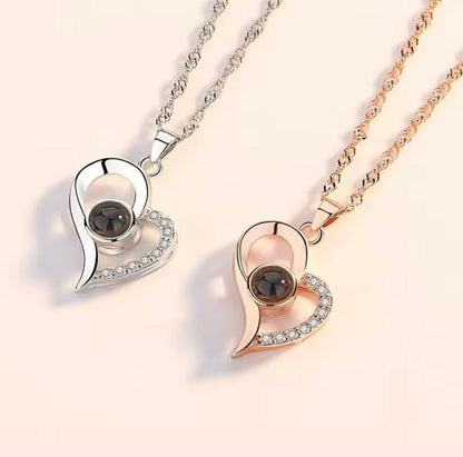 Elysian Hearts Necklace with 100 languages "I Love You" - The perfect gift for speciel moments